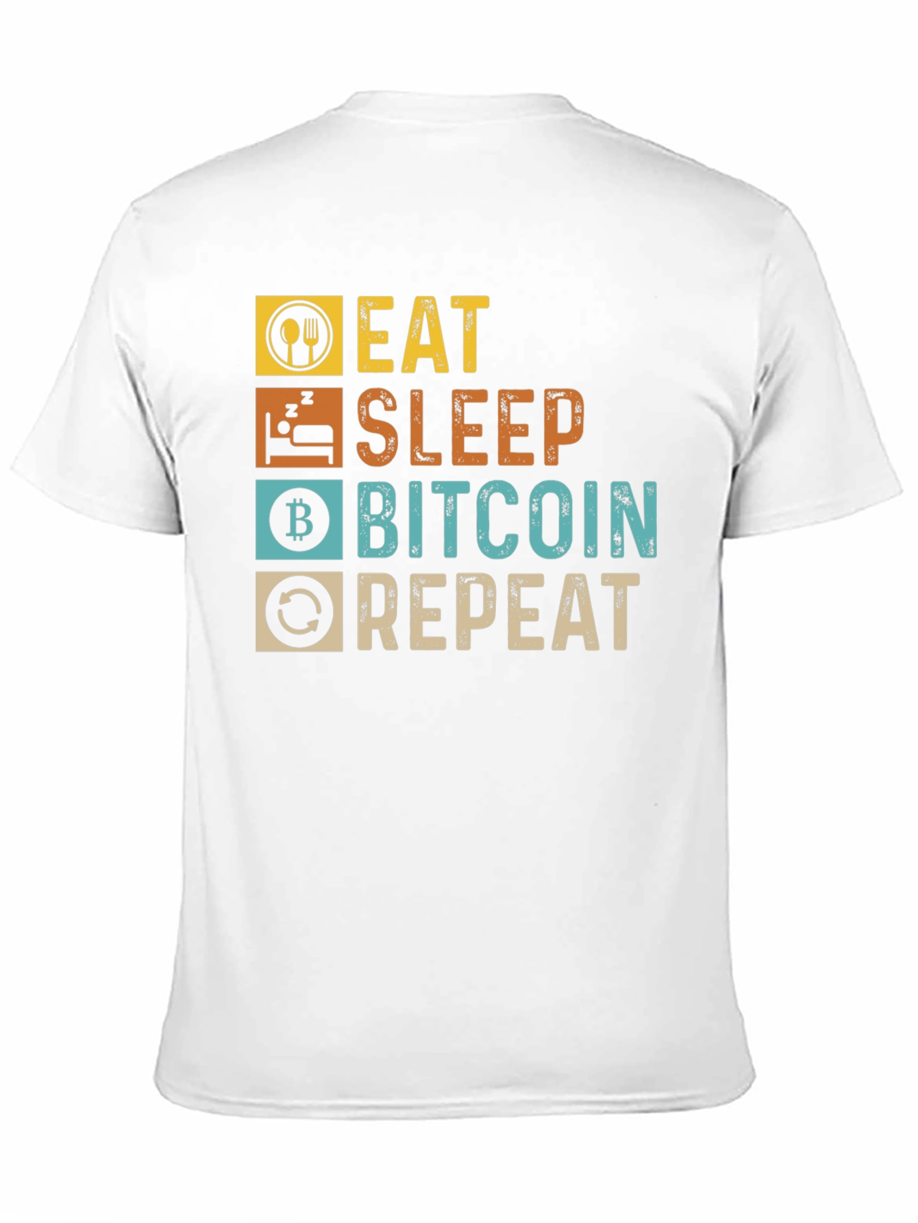 Camiseta Bitcoin: Come Duerme Invierte Repite