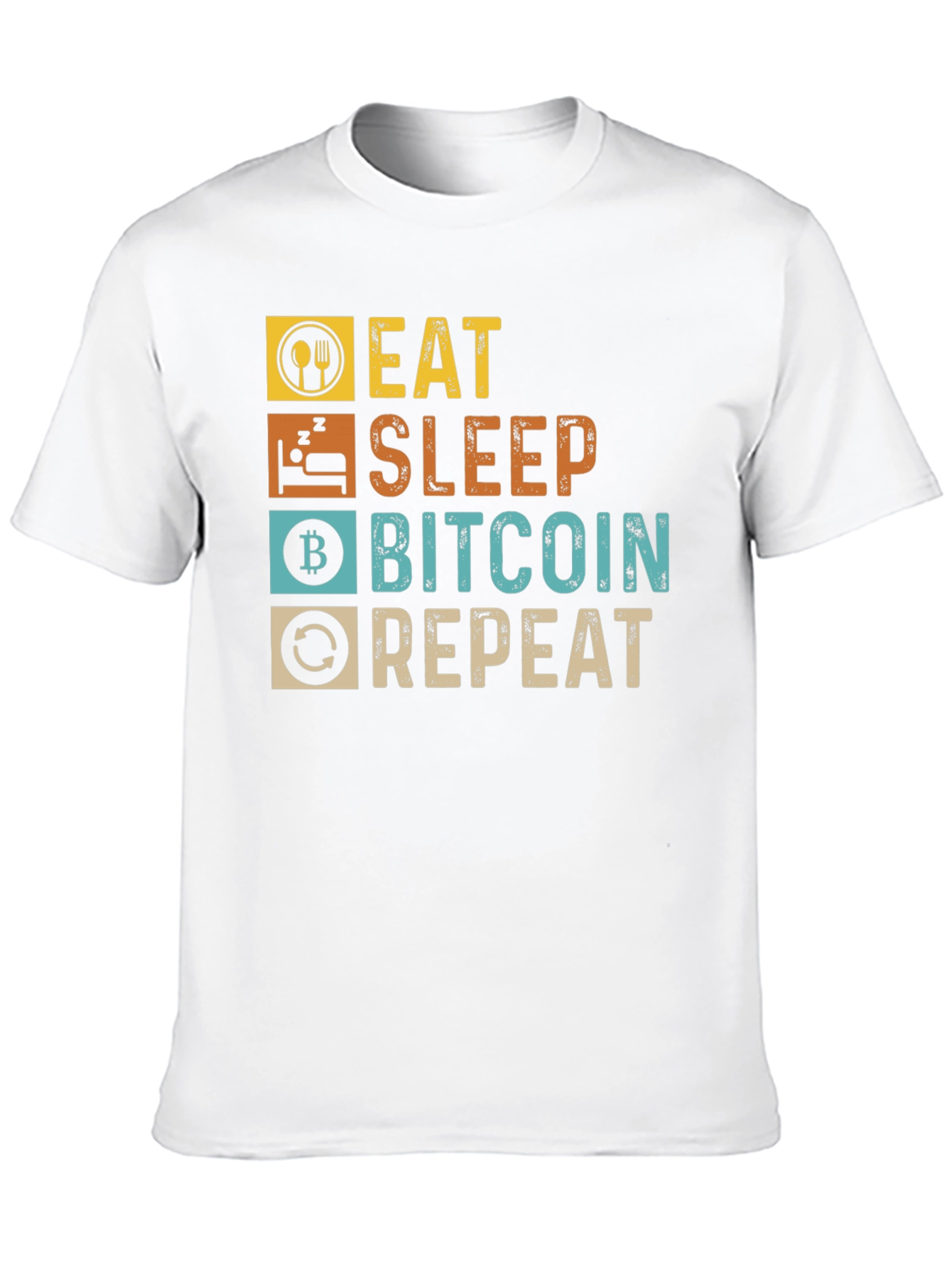 Camiseta Bitcoin: Come Duerme Invierte Repite