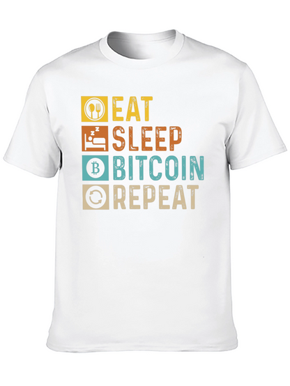 Camiseta Bitcoin: Come Duerme Invierte Repite