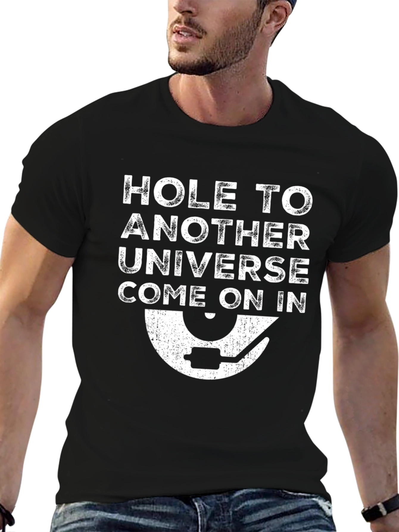 Camiseta Negra: Portal a Otro Universo