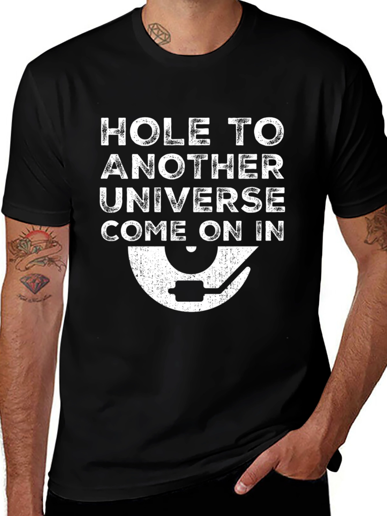 Camiseta Negra: Portal a Otro Universo