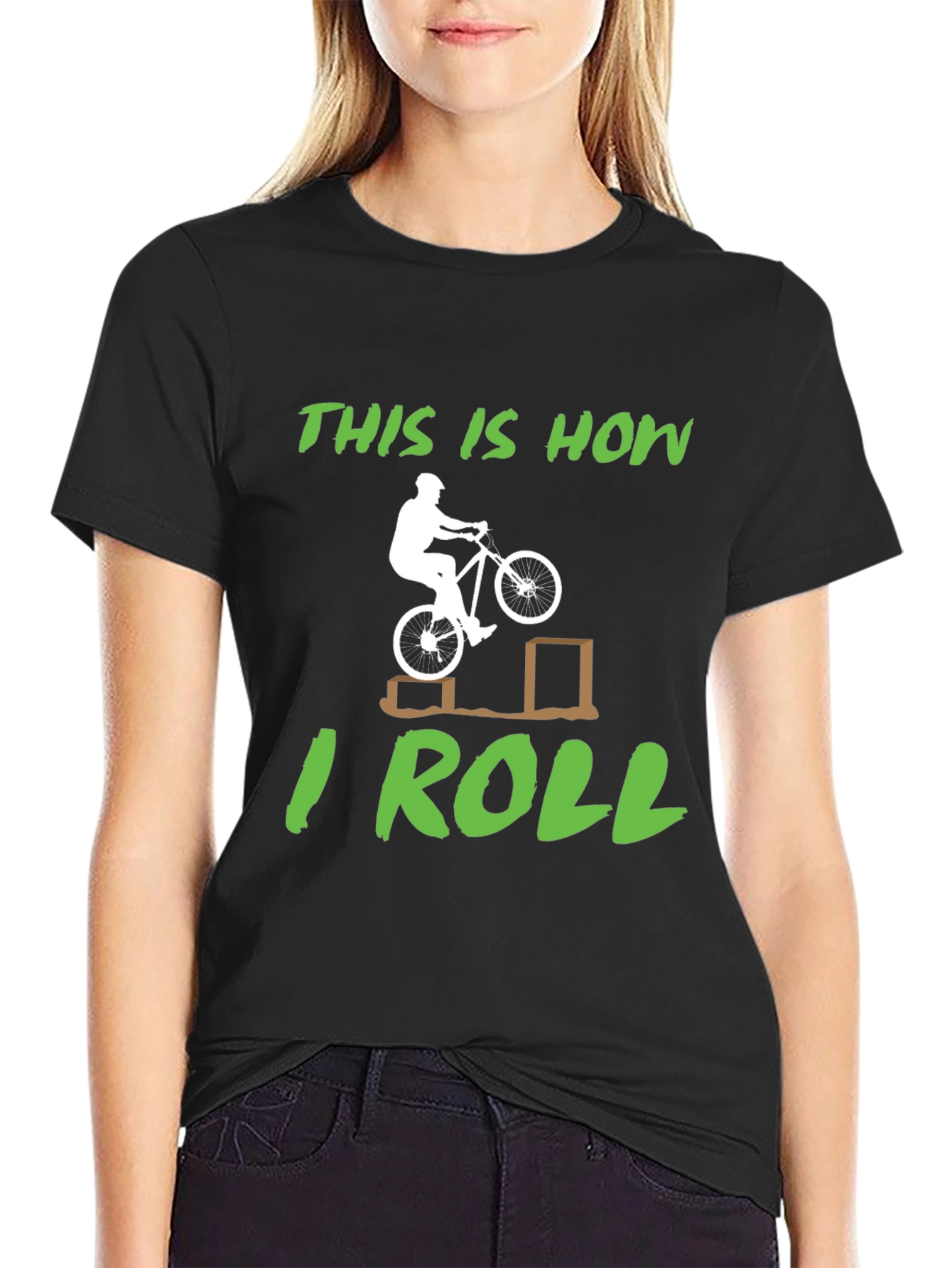 Camiseta Negra Así es como ruedo para Ciclismo
