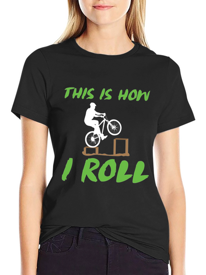 Camiseta Negra Así es como ruedo para Ciclismo