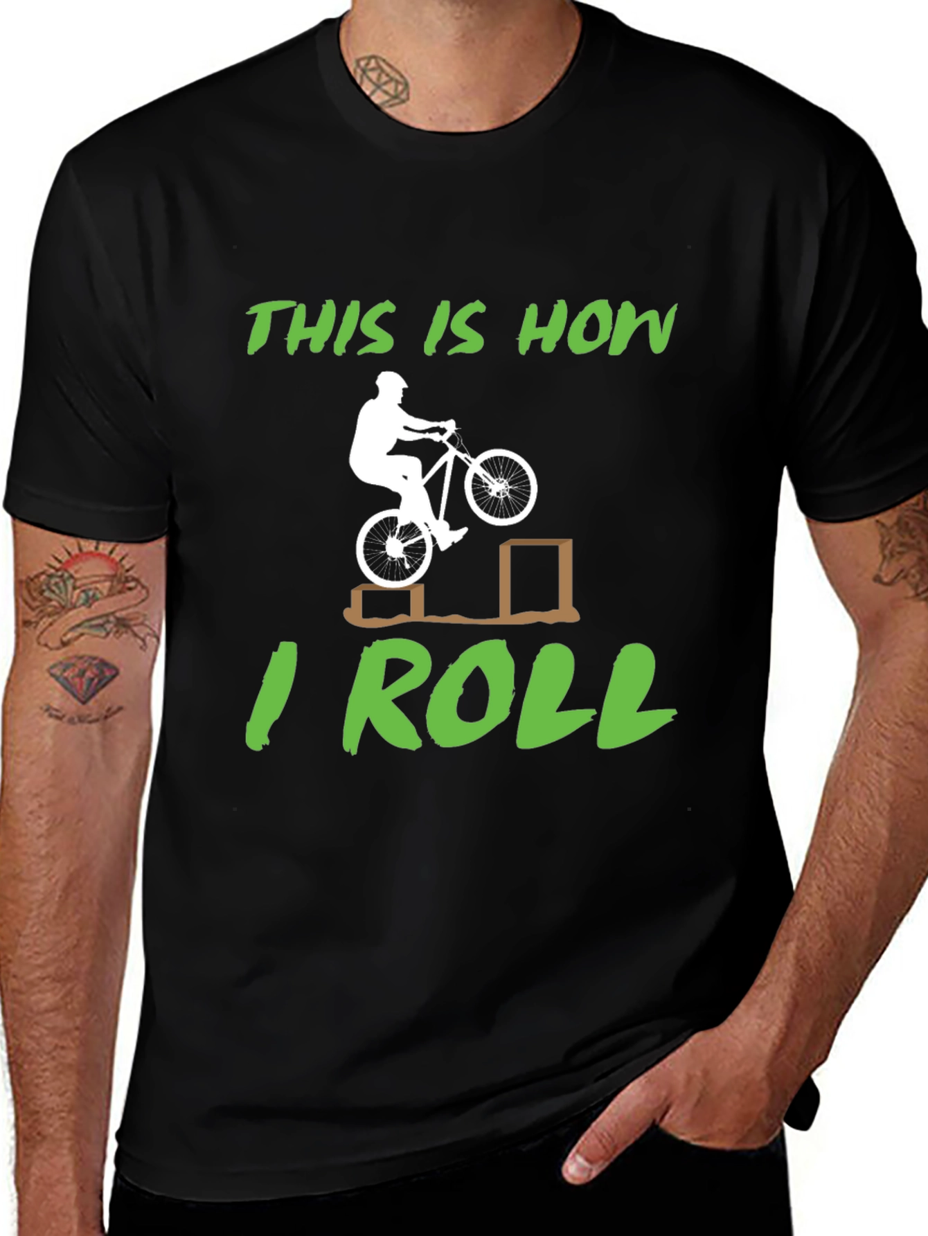 Camiseta Negra Así es como ruedo para Ciclismo