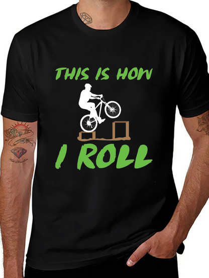 Camiseta Negra Así es como ruedo para Ciclismo