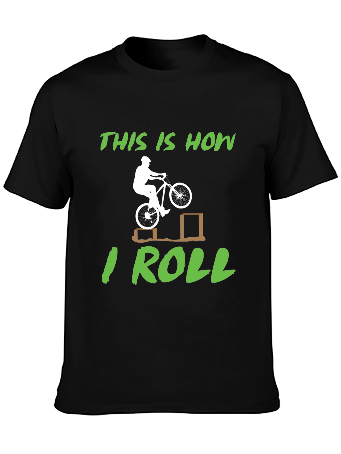 Camiseta Negra Así es como ruedo para Ciclismo
