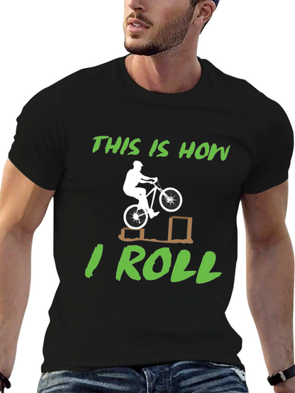 Camiseta Negra Así es como ruedo para Ciclismo