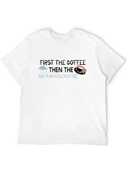 Camiseta Negra Meteorología y Café Hombre