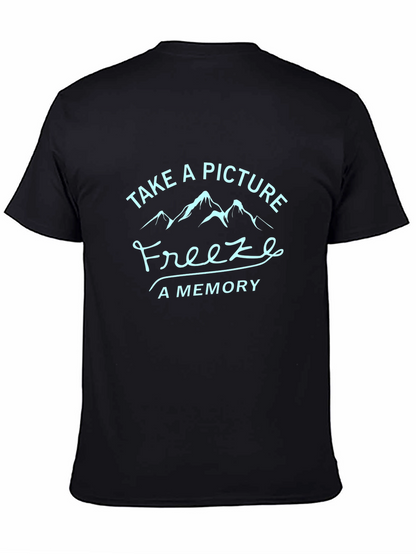 Camiseta Negra Take a Picture Freeze a Memory