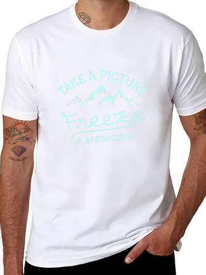 Camiseta Negra Take a Picture Freeze a Memory