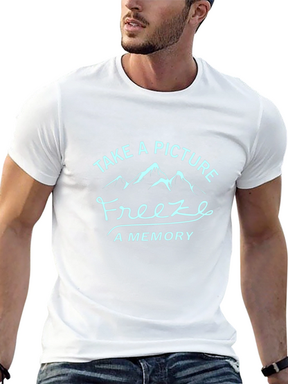 Camiseta Negra Take a Picture Freeze a Memory