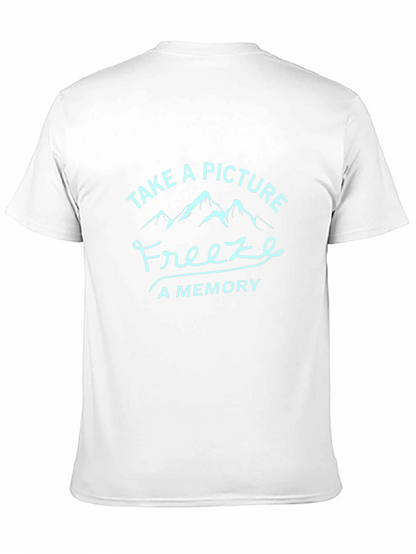 Camiseta Negra Take a Picture Freeze a Memory