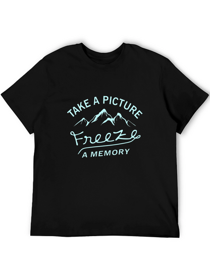 Camiseta Negra Take a Picture Freeze a Memory