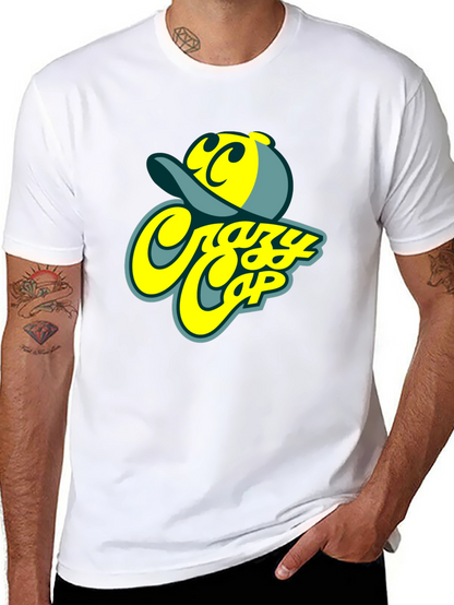 Camiseta Negra Estampada Crazy Cap