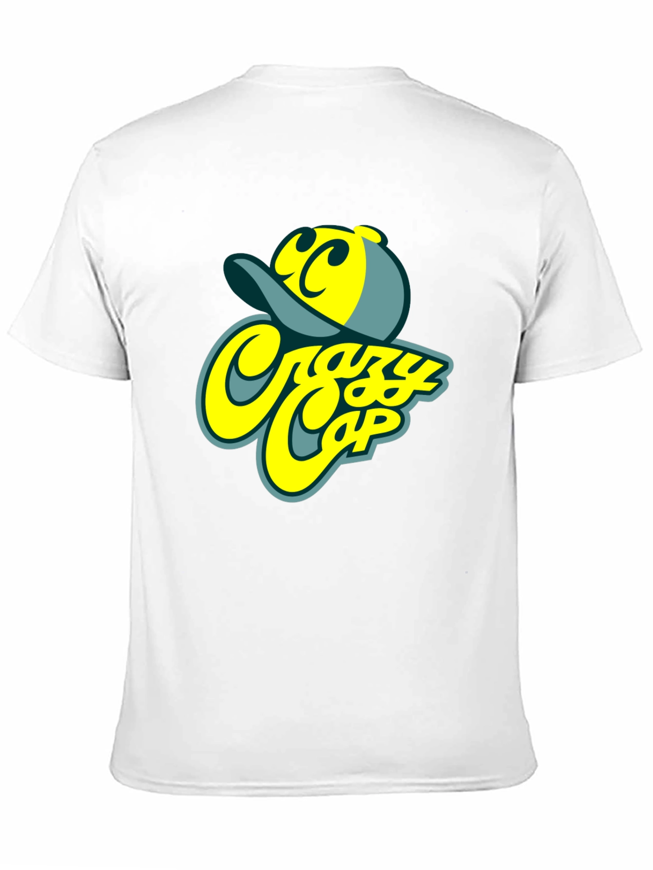 Camiseta Negra Estampada Crazy Cap