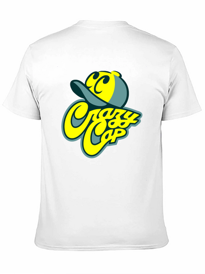 Camiseta Negra Estampada Crazy Cap