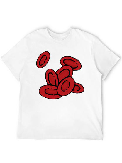 Camiseta Negra con Diseño de Glóbulos Rojos