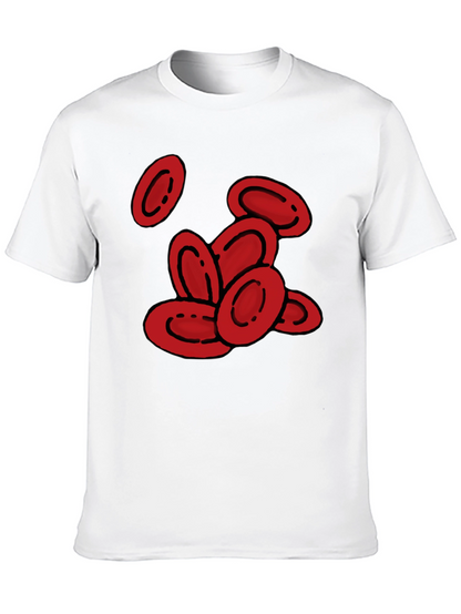 Camiseta Negra con Diseño de Glóbulos Rojos