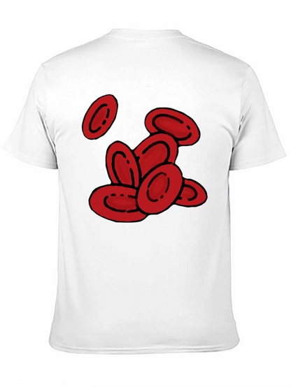 Camiseta Negra con Diseño de Glóbulos Rojos