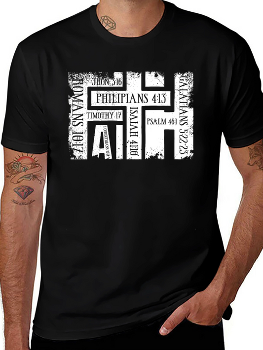 Camiseta Cristiana Fe Versículos Bíblicos