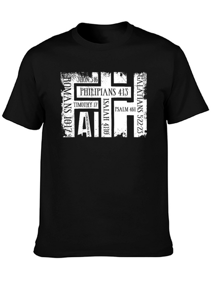 Camiseta Cristiana Fe Versículos Bíblicos