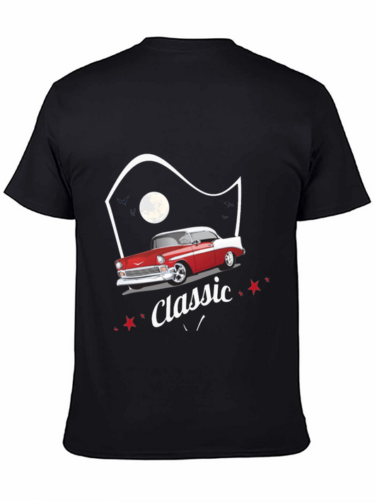 Camiseta Clásica Coche Retro para Hombre