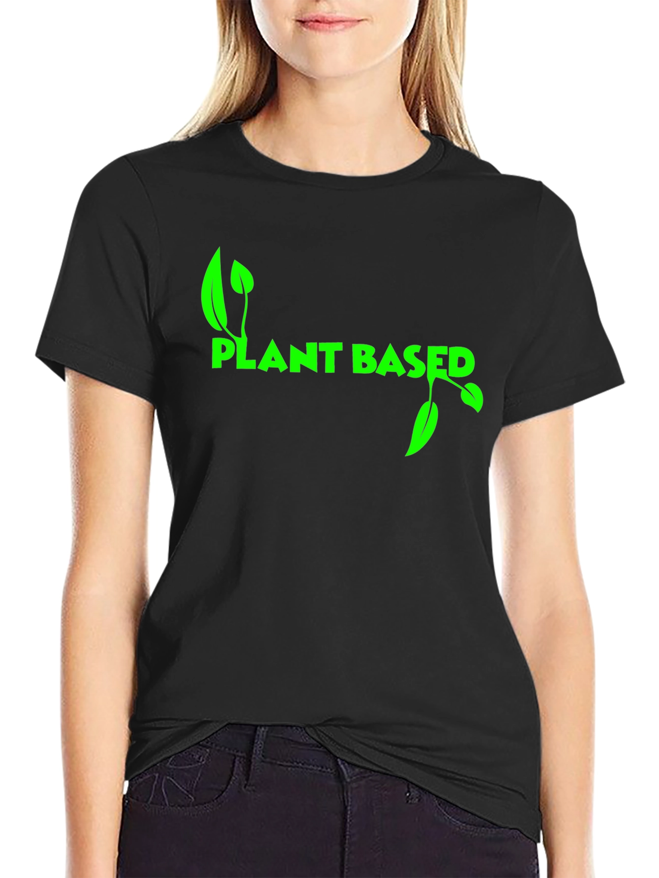Camiseta Negra Plant Based para Hombre