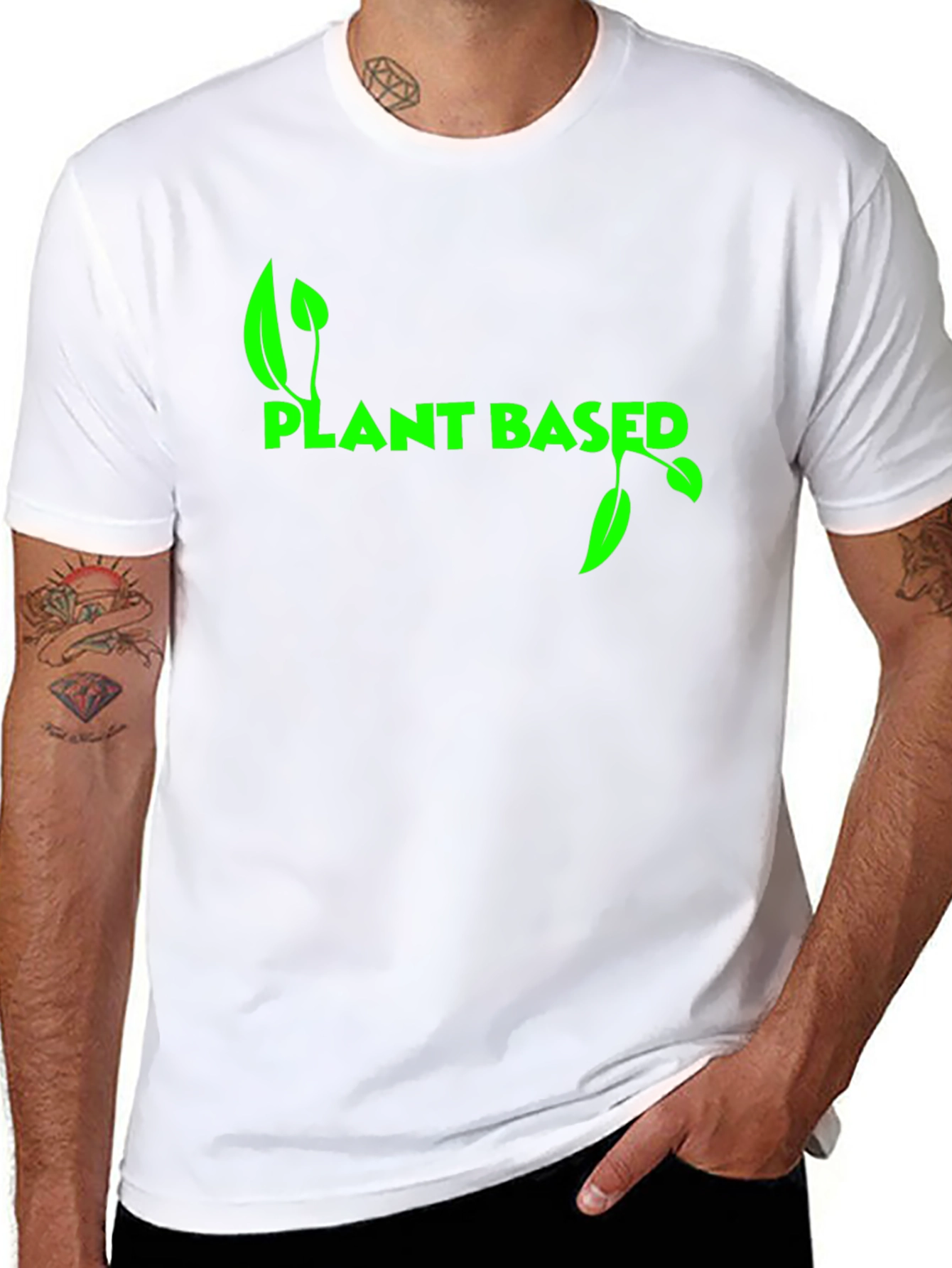 Camiseta Negra Plant Based para Hombre