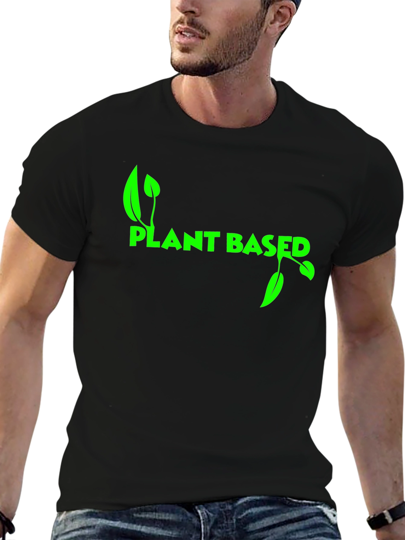 Camiseta Negra Plant Based para Hombre