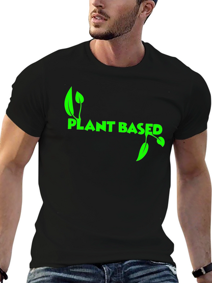 Camiseta Negra Plant Based para Hombre