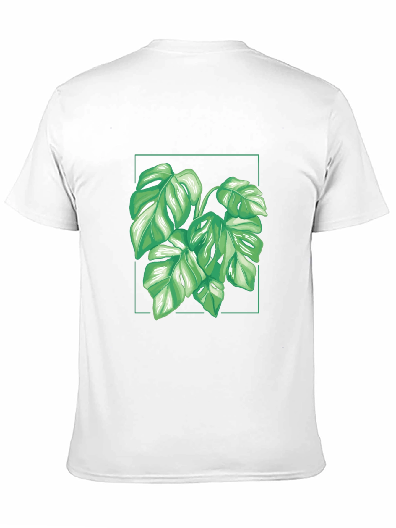 Camiseta Negra con Diseño de Monstera Tropical