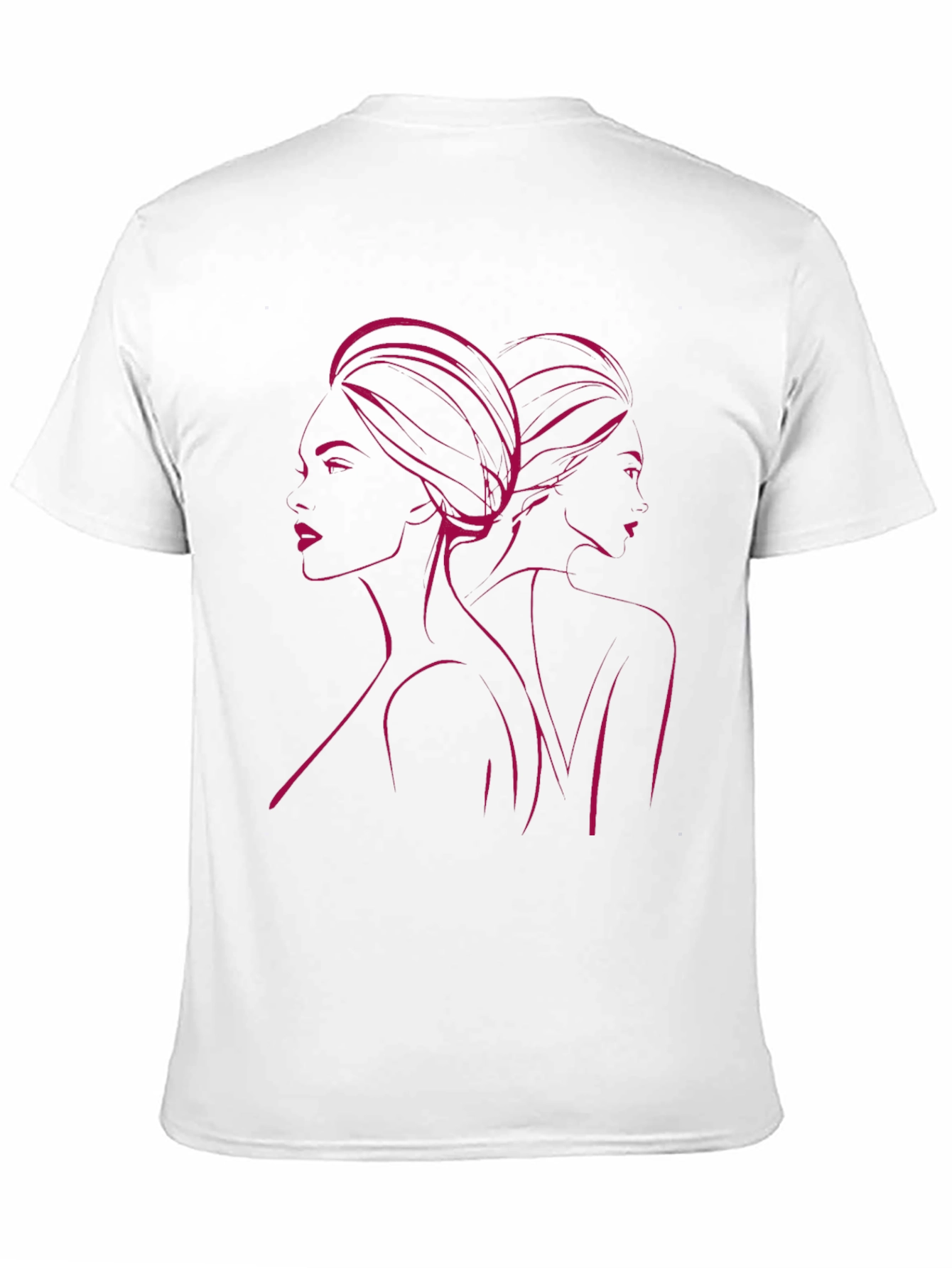 Camiseta Negra con Diseño de Siluetas Femeninas