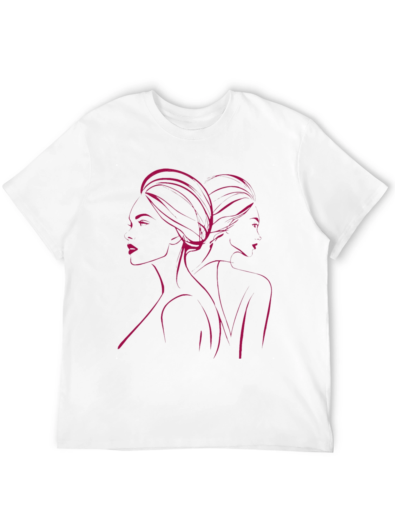 Camiseta Negra con Diseño de Siluetas Femeninas