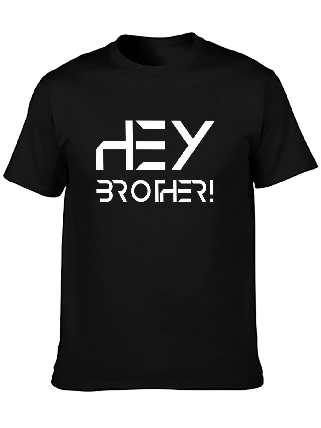 Camiseta Negra con Estampa Hey Brother!