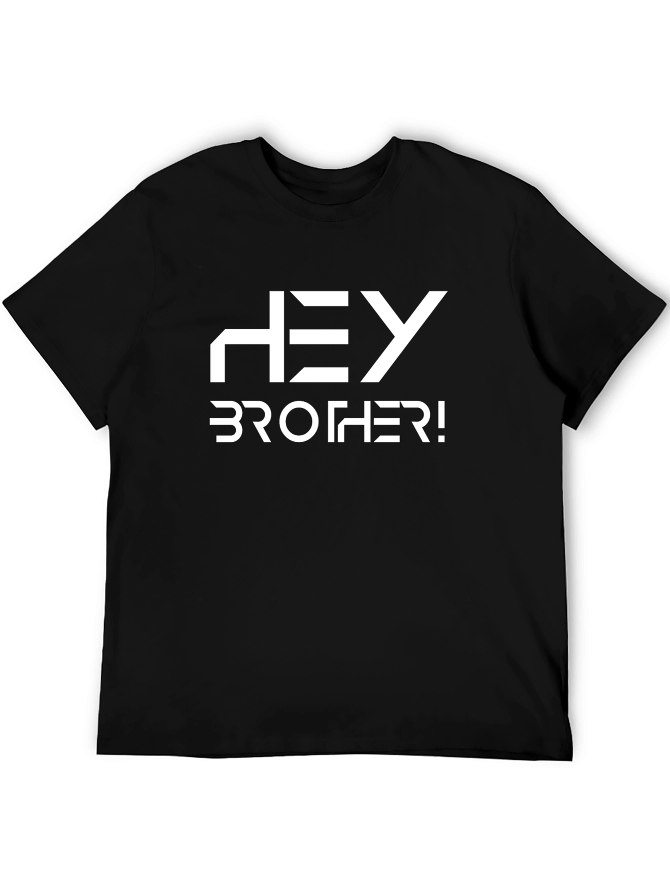 Camiseta Negra con Estampa Hey Brother!