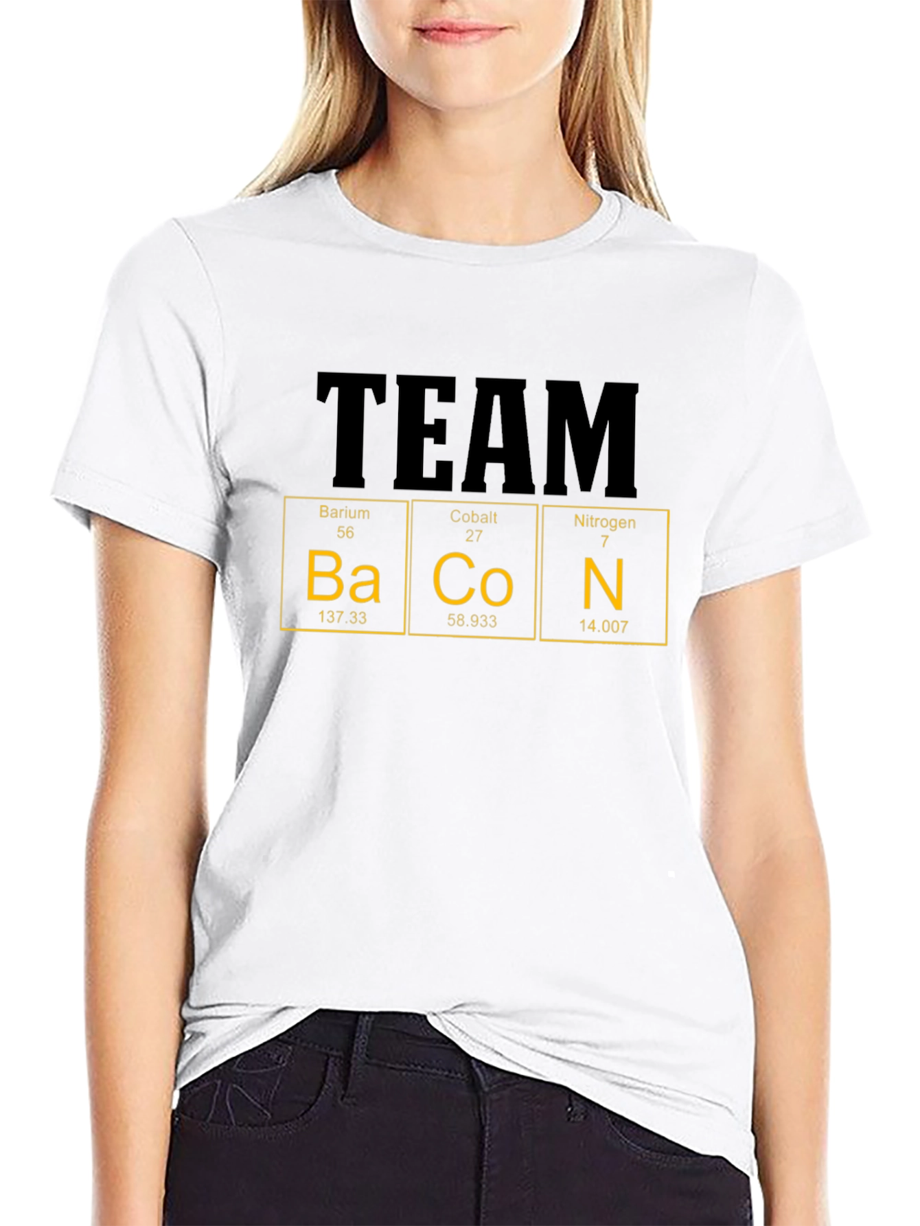 Camiseta Hombre Team Bacon - Tabla Periódica Divertida