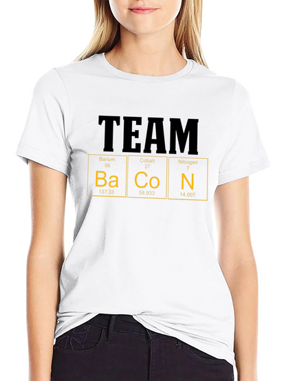 Camiseta Hombre Team Bacon - Tabla Periódica Divertida