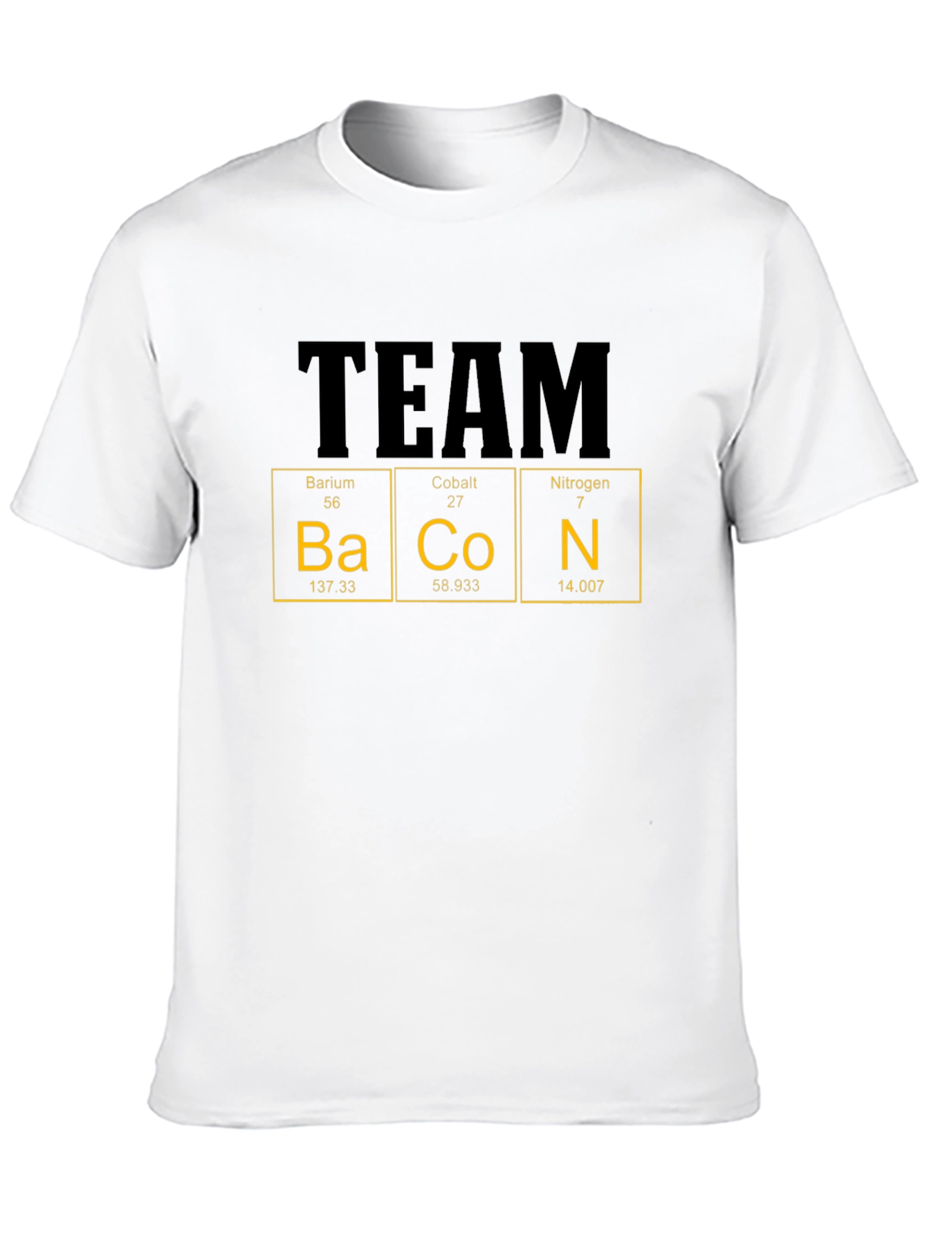 Camiseta Hombre Team Bacon - Tabla Periódica Divertida