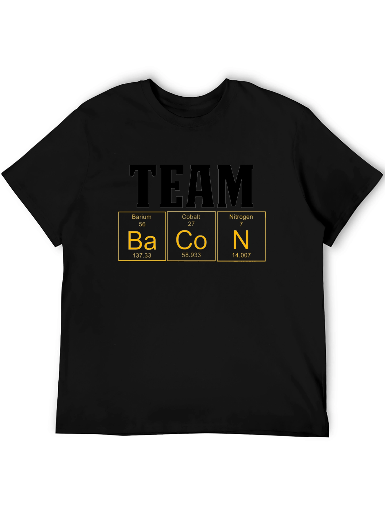 Camiseta Hombre Team Bacon - Tabla Periódica Divertida