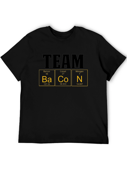 Camiseta Hombre Team Bacon - Tabla Periódica Divertida