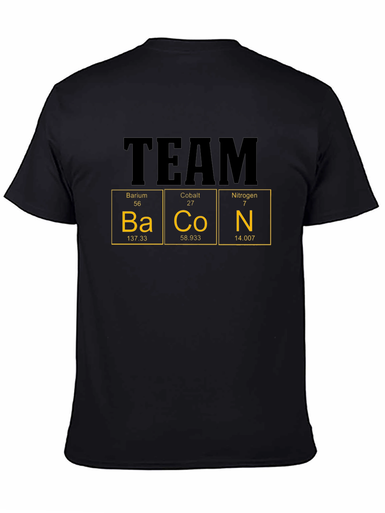Camiseta Hombre Team Bacon - Tabla Periódica Divertida