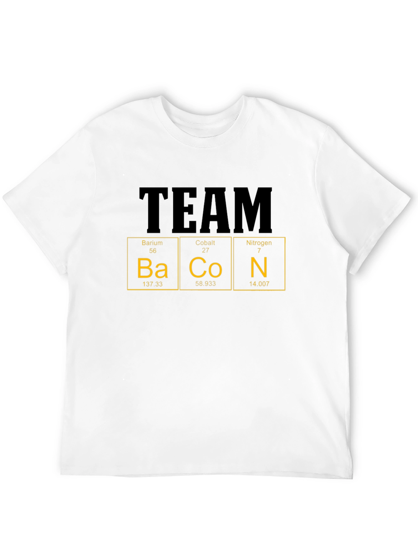 Camiseta Hombre Team Bacon - Tabla Periódica Divertida