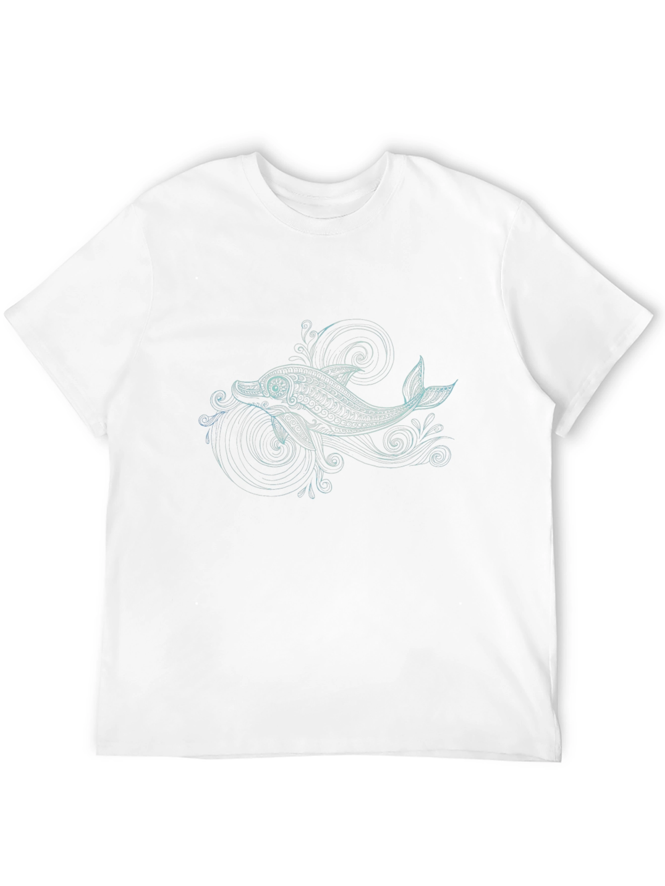 Camiseta Negra con Delfín Artístico