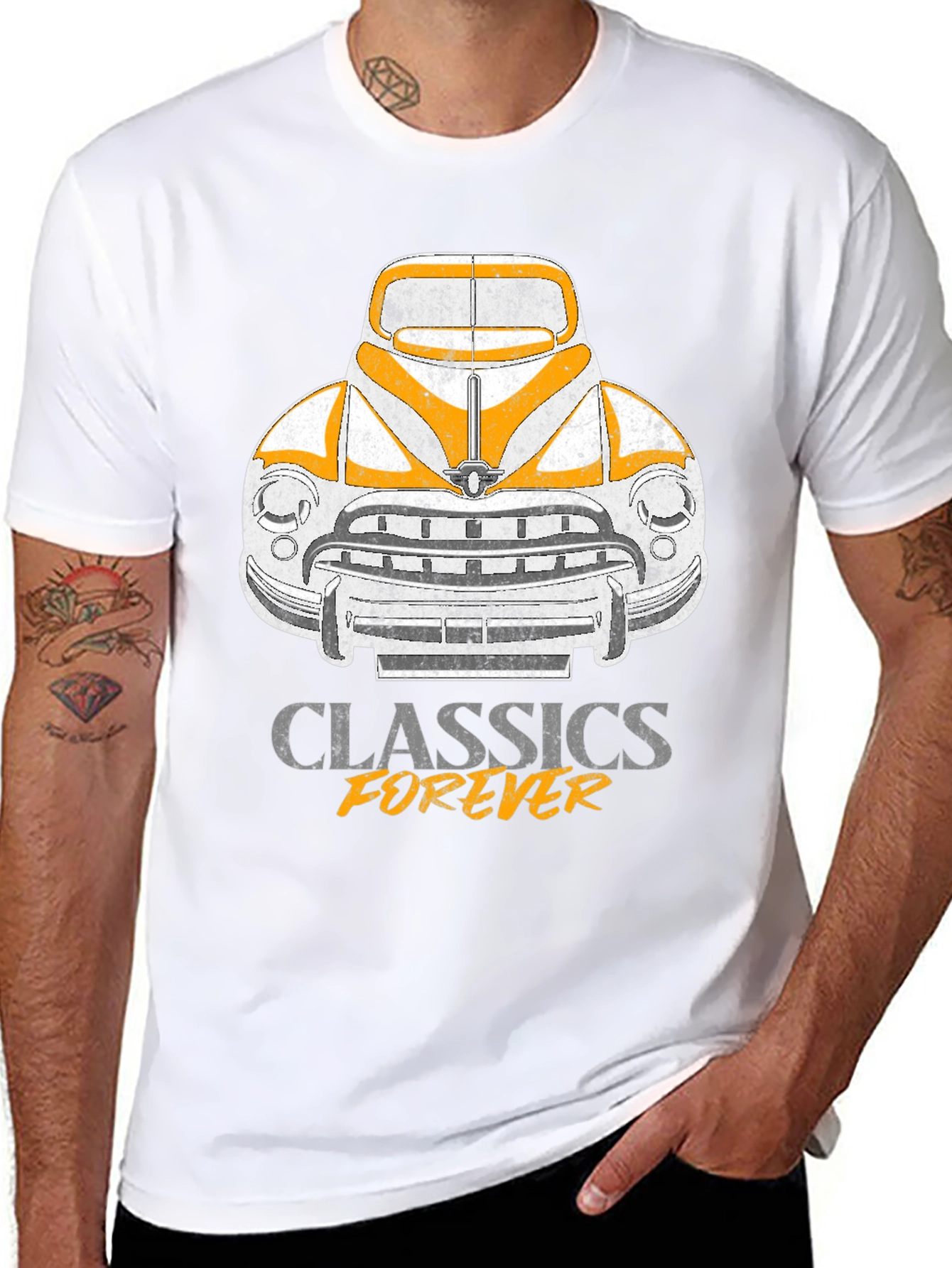 Camiseta Clásicos Forever - Diseño Retro Automóvil