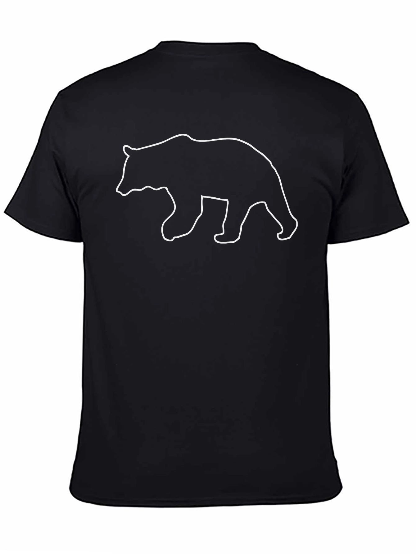 Camiseta Negra con Diseño de Oso