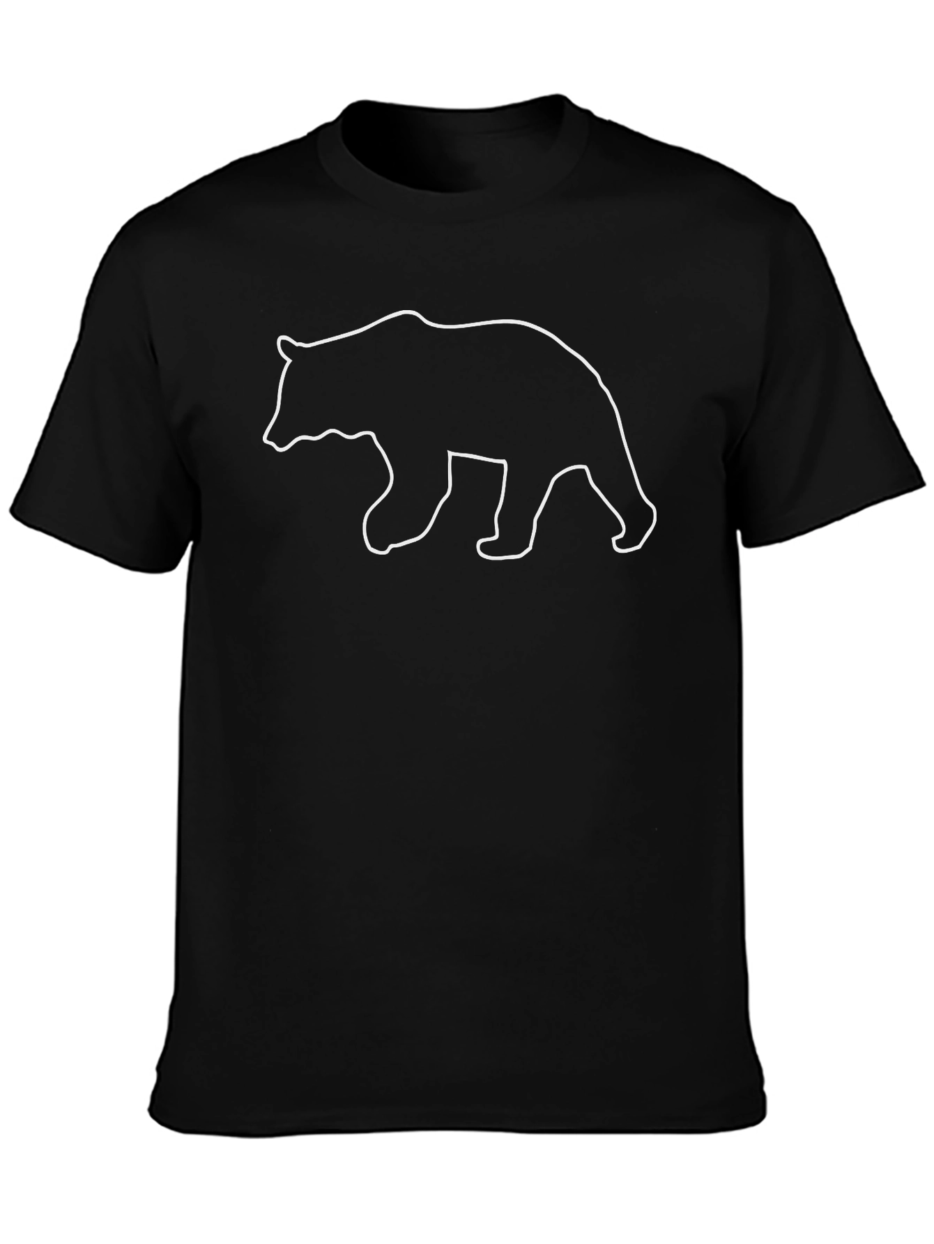 Camiseta Negra con Diseño de Oso