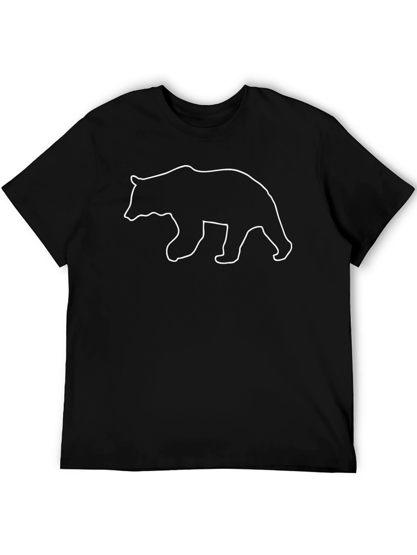 Camiseta Negra con Diseño de Oso