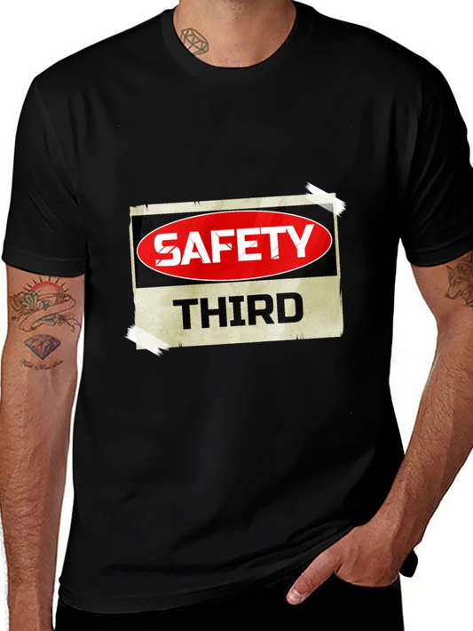 Camiseta Negra Safety Third para Hombre
