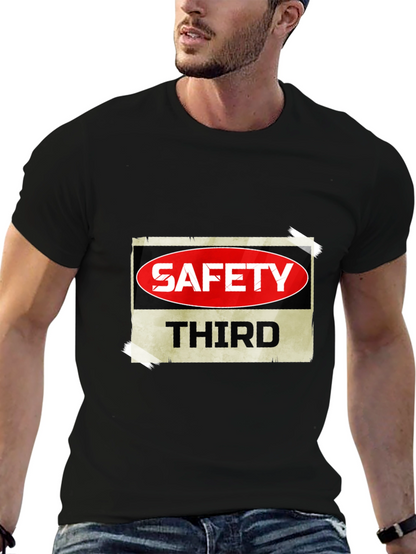 Camiseta Negra Safety Third para Hombre