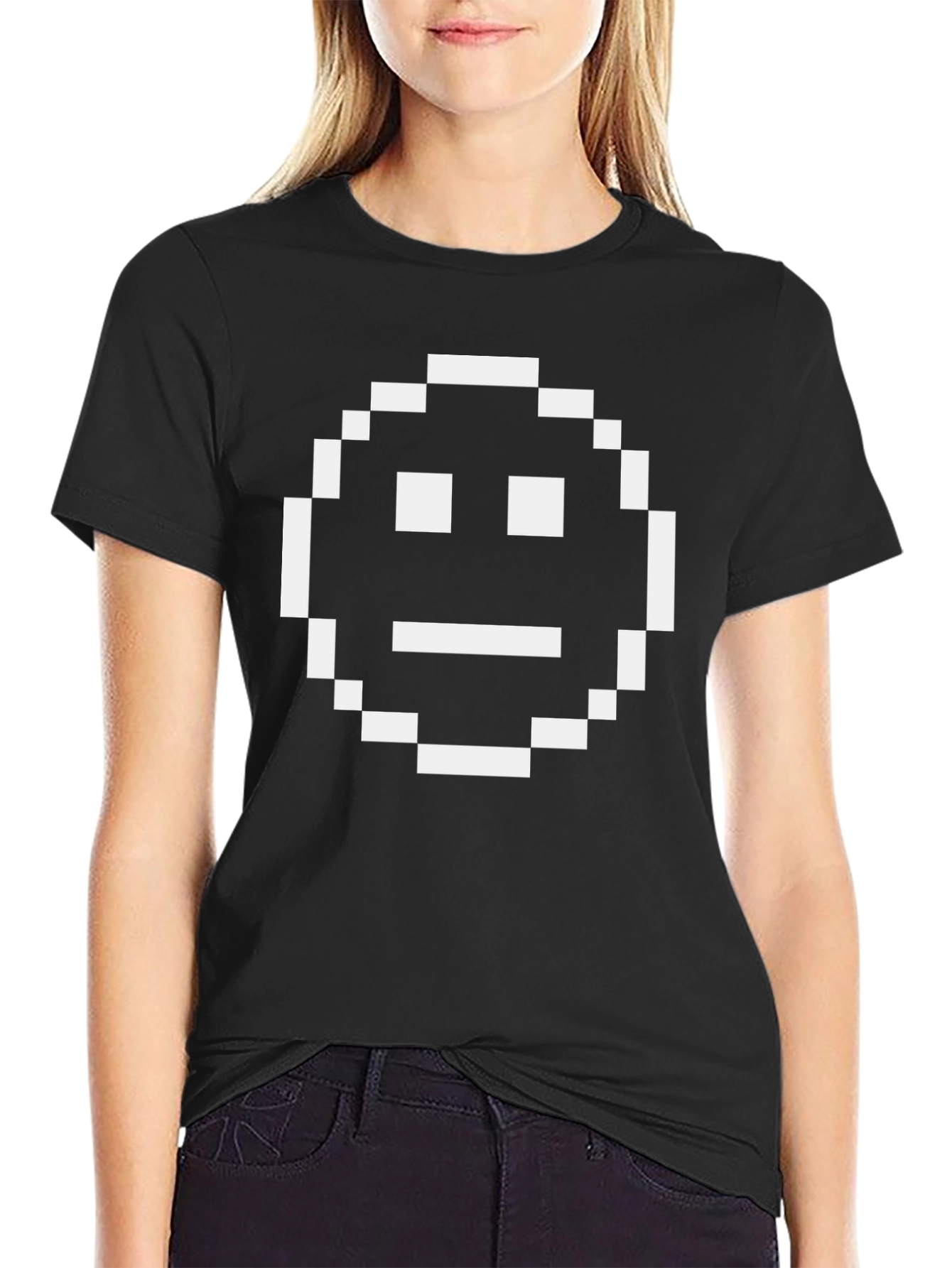 Camiseta Hombre Pixel Art Emoticono Divertido